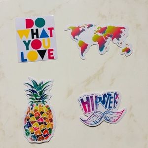 Water proof multi colored stickers